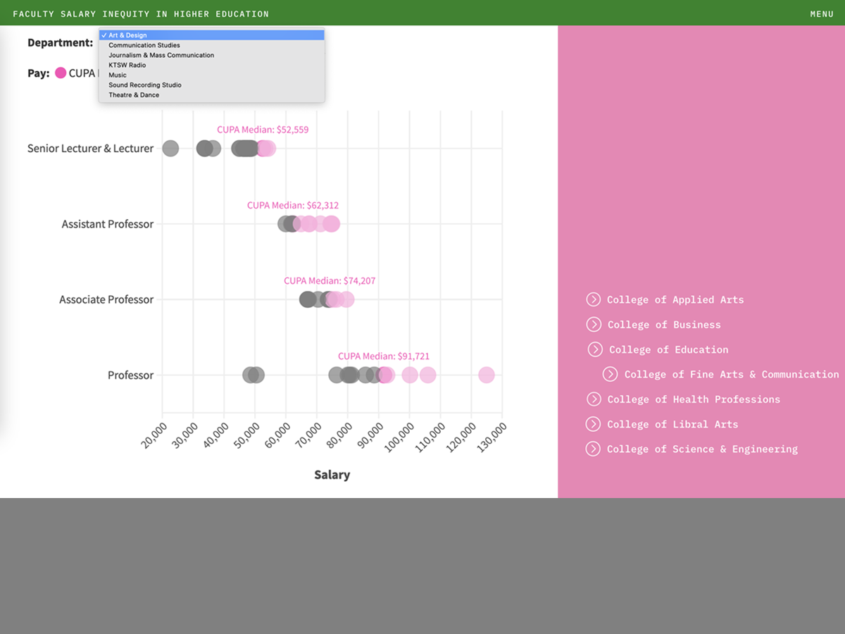 Visualizing Faculty Salary Inequity: A Study of Salary Compression and Inversion and Its Impact in Higher Education